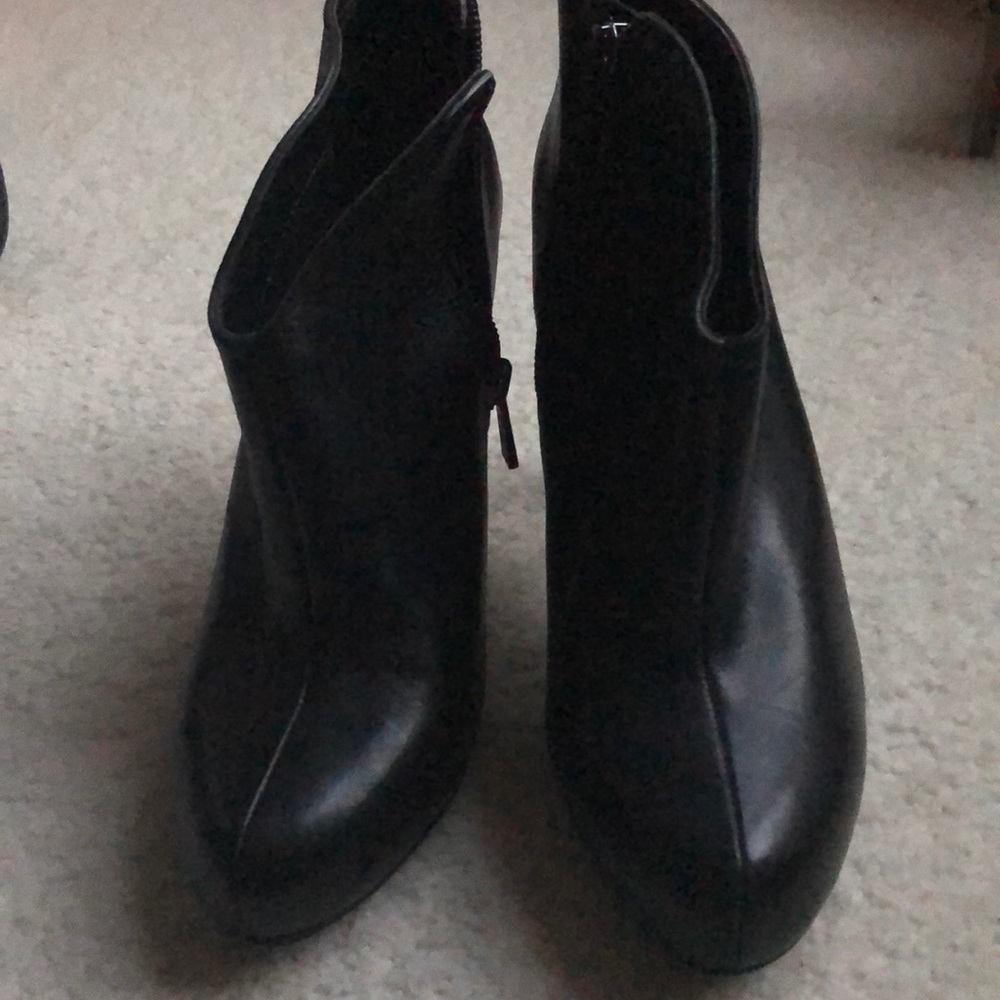 Jessica Simpson Black leather booties.